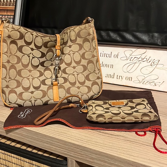 Coach Purse and Wristlet with Dust Bag - Picture 1 of 14